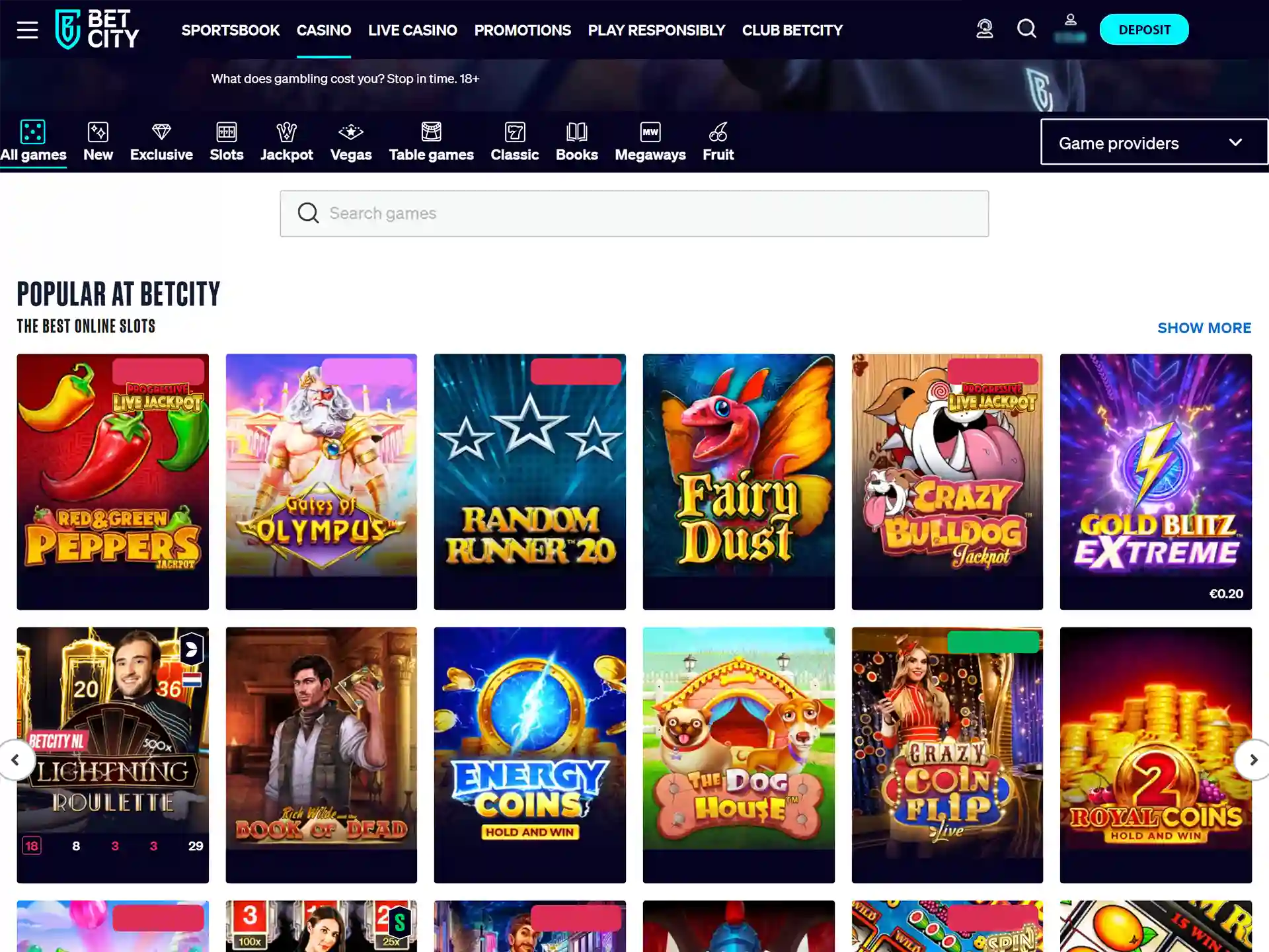 BetCity interface